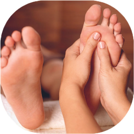 足つぼマッサージの施術イメージ